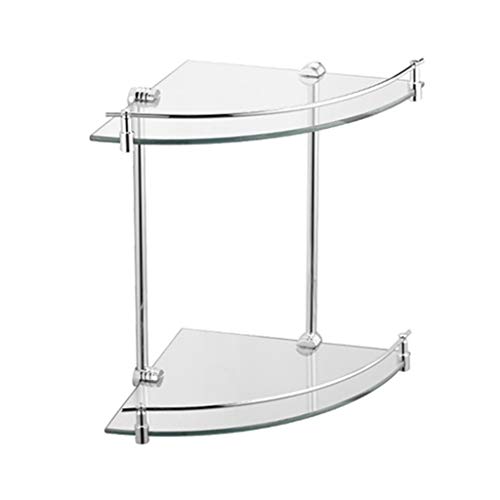DFGHNBVC Badezimmer-Glasregal, 2-Stufiges Duschregal Mit Handtuchhalter Zur Wandmontage, Gebürstetes Silber-Finish. Badezimmerregal Aus Glas DFGHNBVC Badezimmer-Glasregal, 2-Stufiges Duschregal Mit Handtuchhalter Zur Wandmontage, Gebürstetes Silber-Finish. Badezimmerregal Aus Glas von DFGHNBVC