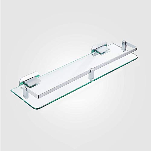 DFGHNBVC Badezimmer-Glasregal, Kosmetikregal Mit Spiegelfront, Einlagiges Waschtisch-Duschregal Mit Platz Für Aluminium-Verbindungsstange, Badezimmer-Glasregal, 45 cm DFGHNBVC Badezimmer-Glasregal, Kosmetikregal Mit Spiegelfront, Einlagiges Waschtisch-Duschregal Mit Platz Für Aluminium-Verbindungsstange, Badezimmer-Glasregal, 45 cm von DFGHNBVC
