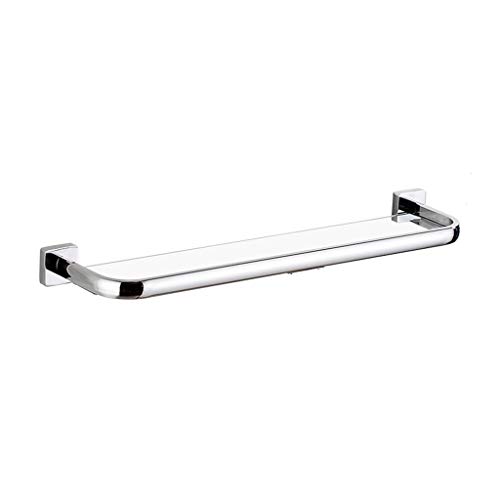 DFGHNBVC Badezimmer-Glasregal, Objektregal Aus 304 Edelstahl Mit Spiegelfront, 8 Mm Regal Aus Gehärtetem Glas, Stark Belastbares Badezimmer-Regalglas, Stil 183 cm von DFGHNBVC