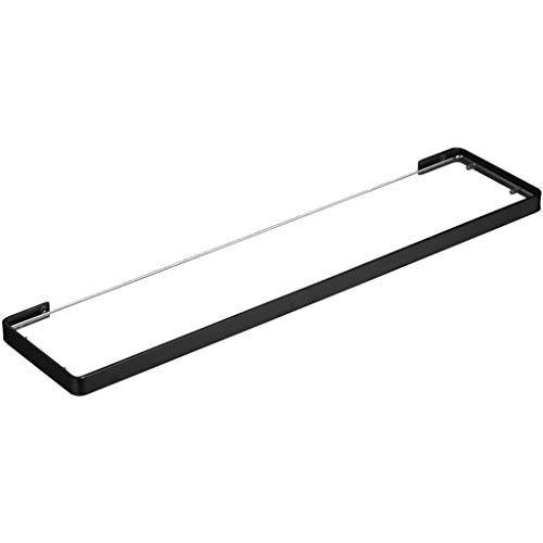 DFGHNBVC Badezimmer-Glasregal, Regal Aus Edelstahl 304, Moderne Wandhalterung Aus Gehärtetem Glas, Mattschwarz. Badezimmer-Glasregal, 45 cm von DFGHNBVC