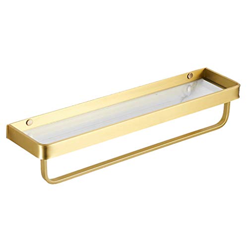 DFGHNBVC Badezimmerregale Badezimmerregale, Wandmontiertes Duschzubehör, Lagerregal Aus Gehärtetem Glas Vor Dem Spiegel, Handtuchhalter Badezimmermöbel, Stil 140 cm von DFGHNBVC