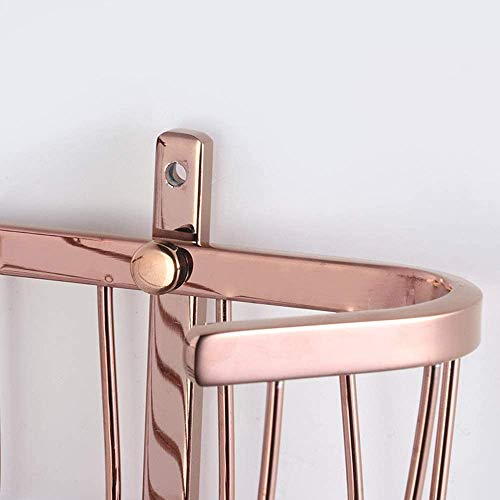 DFGHNBVC Badezimmerregale Badezimmerregale Retro Roségold Edelstahl Doppelregale Badezimmer Eckregal von DFGHNBVC