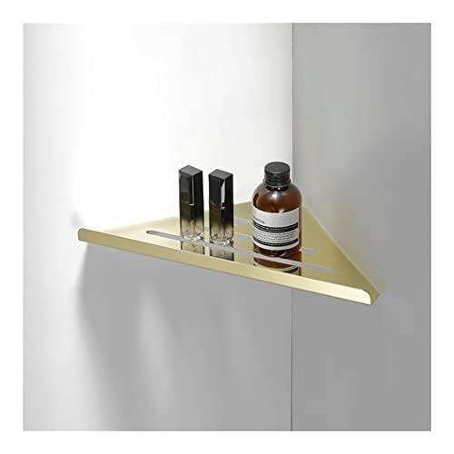 DFGHNBVC Eck-Duschregal Aus Gebürstetem Gold, Schwebendes Lagerregal, Shampoo- Und Seifenspenderhalter Aus Edelstahl, Badezimmerzubehör, Küchenregale, A von DFGHNBVC