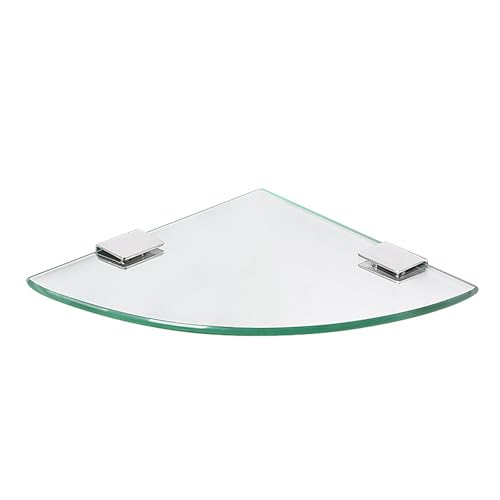 DFGHNBVC Glasregal, Badezimmer-Eckregal, Wandmontiertes Gehärtetes Transparentes Glas, Mit Regalhalterungen Aus Verchromtem Edelstahl DFGHNBVC Glasregal, Badezimmer-Eckregal, Wandmontiertes Gehärtetes Transparentes Glas, Mit Regalhalterungen Aus Verchromtem Edelstahl von DFGHNBVC