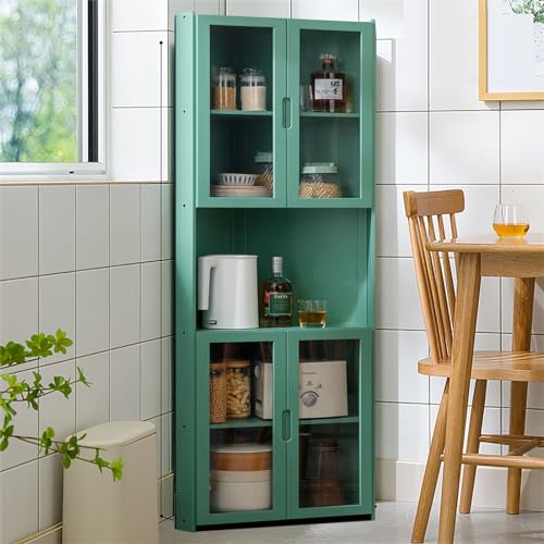 DFGHNBVC Hoher Eckschrank Mit Freistehendem Design, Multifunktionales Küchenregal Mit Hochauflösender Doppelter Offener Schranktür Aus Acryl Und Bambusmaterial, B55*166 * 7Cm DFGHNBVC Hoher Eckschrank Mit Freistehendem Design, Multifunktionales Küchenregal Mit Hochauflösender Doppelter Offener Schranktür Aus Acryl Und Bambusmaterial, B55*166 * 7Cm von DFGHNBVC