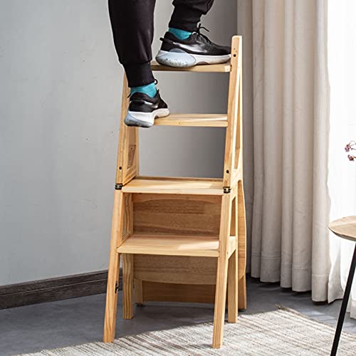 DFGHNBVC Multifunktionaler 4-Stufen-Leiterstuhl Aus Holz, Klappbarer Tritthocker Für Küche, Büro Und Bibliothek, Innovative, Umwandelbare Kletterleiter Für Einfache Lagerung, A DFGHNBVC Multifunktionaler 4-Stufen-Leiterstuhl Aus Holz, Klappbarer Tritthocker Für Küche, Büro Und Bibliothek, Innovative, Umwandelbare Kletterleiter Für Einfache Lagerung, A von DFGHNBVC
