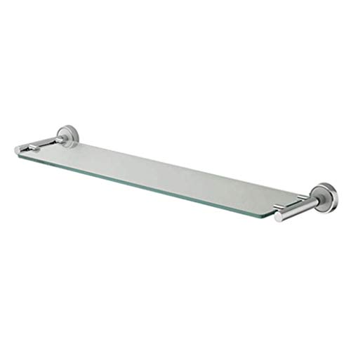 DFGHNBVC Regal Aus Gehärtetem Glas Im Badezimmer, Einstöckiges Küchenregal, Ausstellungsregal Im Wohnzimmer, Kosmetikregal 57 cm Badezimmerregal Aus Glas von DFGHNBVC