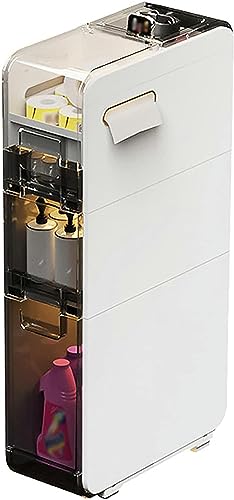 DFGHNBVC Schmaler Badezimmer-Aufbewahrungsschrank Mit Rollen Und Schubladen. Kleines Kunststoffregal Für Den Toilettenboden Oder Zur Eckaufbewahrung, 3 Ebenen DFGHNBVC Schmaler Badezimmer-Aufbewahrungsschrank Mit Rollen Und Schubladen. Kleines Kunststoffregal Für Den Toilettenboden Oder Zur Eckaufbewahrung, 3 Ebenen von DFGHNBVC