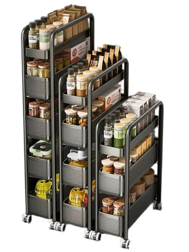 DFGHNBVC Schmales Lagerregal Für Küchenritzen Oder Kühlschrankecken. Perfekt Für Schmale Lücken. Nutzen Sie Ihren Platz Effizient! von DFGHNBVC