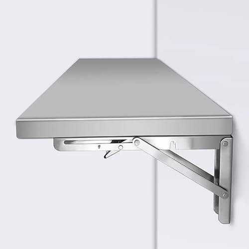 DFGHNBVC Wandklapptisch Aus Edelstahl, Moderner Klapptisch Für Das Homeoffice, Platzsparend, Eine Farbe, L120 X B40 cm von DFGHNBVC