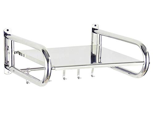DFGHNBVC Wandmontiertes Mikrowellenregal, Mikrowellengestell Aus Edelstahl, Einlagige Küche, Ofengitterunterstützung, L55Xb37Cm - Platzsparende Lösung Für Moderne Küchen, L50Cm von DFGHNBVC