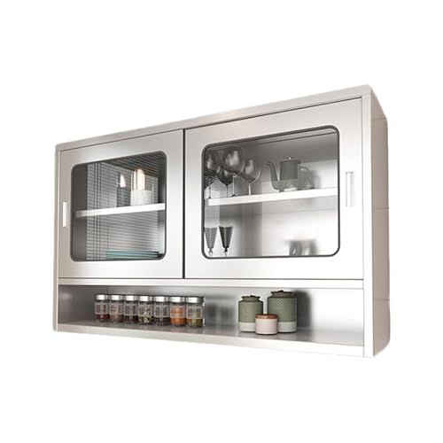 DFGHNBVC Wandschrank Aus Edelstahl, Robuste Doppeltürgarage Mit Verstellbaren Regalen Für Küche, Esszimmer, Badezimmer, Silvera, 120 X 35 X 70 cm DFGHNBVC Wandschrank Aus Edelstahl, Robuste Doppeltürgarage Mit Verstellbaren Regalen Für Küche, Esszimmer, Badezimmer, Silvera, 120 X 35 X 70 cm von DFGHNBVC