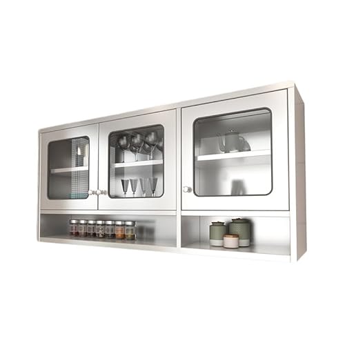 DFGHNBVC Wandschrank Aus Edelstahl, Robuste Doppeltürgarage Mit Verstellbaren Regalen Für Küche, Esszimmer, Badezimmer, Silvera 150 X 30 X 70 cm DFGHNBVC Wandschrank Aus Edelstahl, Robuste Doppeltürgarage Mit Verstellbaren Regalen Für Küche, Esszimmer, Badezimmer, Silvera 150 X 30 X 70 cm von DFGHNBVC