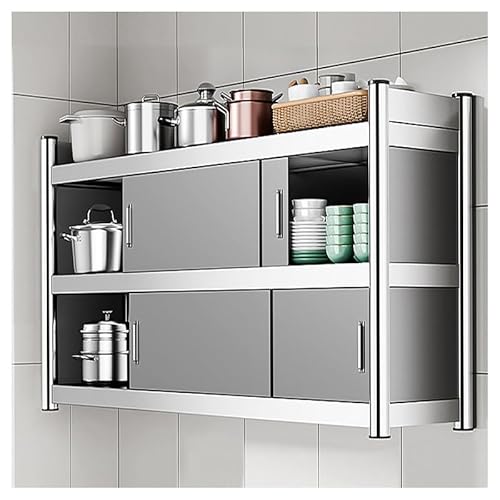 DFGHNBVC Wandschrank Edelstahl Küchenwandregal Mit Schiebetür Robuster Dekorativer Schrank Für Esszimmer Badezimmer Wohnzimmer,Grau100X35X75Cm DFGHNBVC Wandschrank Edelstahl Küchenwandregal Mit Schiebetür Robuster Dekorativer Schrank Für Esszimmer Badezimmer Wohnzimmer,Grau100X35X75Cm von DFGHNBVC