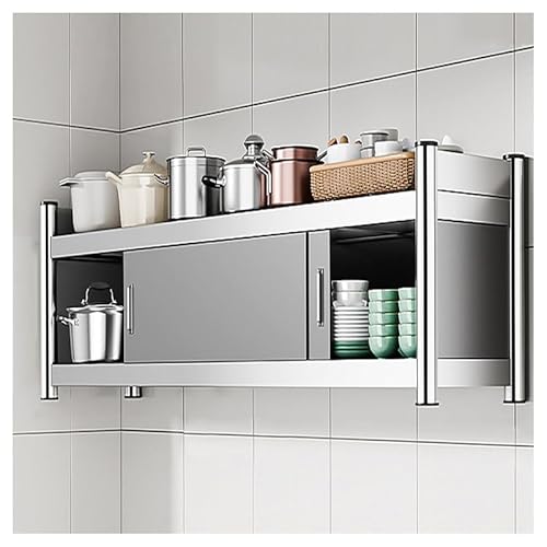 DFGHNBVC Wandschrank Edelstahl Küchenwandregal Mit Schiebetür Robuster Dekorativer Schrank Für Esszimmer Badezimmer Wohnzimmer,Grau90X35X40Cm DFGHNBVC Wandschrank Edelstahl Küchenwandregal Mit Schiebetür Robuster Dekorativer Schrank Für Esszimmer Badezimmer Wohnzimmer,Grau90X35X40Cm von DFGHNBVC