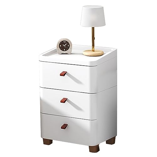 Weißer Badezimmer-Unterschrank, Kunststoff-Aufbewahrungsschrank Mit Mehrstufigen Schubladen Und Rollen, Multifunktionaler Schmaler Seitenständertisch, Starke Tragfähigkeit, 3-Stufig 30 X 35 Cm von DFGHNBVC