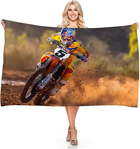 Strandtuch groß 150x200 cm Motorrad, Microfaser Badetuch, Strandtücher, Schnell Trocknen Strandhandtuch, Herren Frauen Badetücher, Handtücher, Strandlaken Handtuch von DFHGSFS