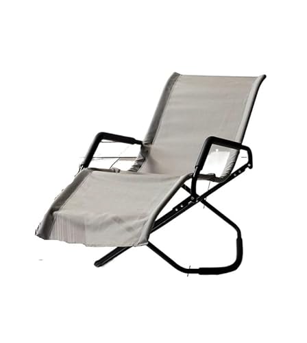 DFJOENVLDKHFE Klappbare Sonnenliege, Freizeitstuhl for Outdoor-Patio-Gartencamping, tragbarer Sonnenstuhl (Color : Grey) von DFJOENVLDKHFE