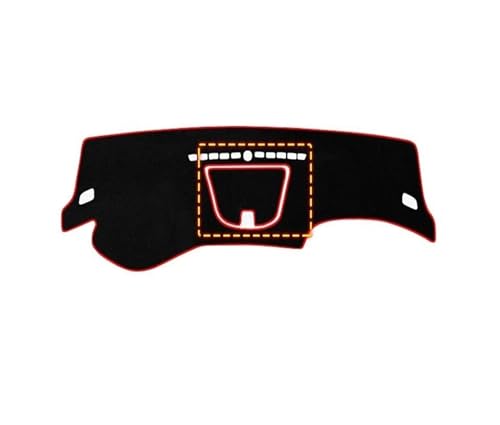 DFJOSF Armaturenbrett-Abdeckmatte Für Chevy Für Cruze 2009-2015 Auto Armaturenbrett Abdeckung Instrument Schreibtisch Sonnenschutz rutschfeste Pad Zubehör Dashboard Matte(A Red withStorage) von DFJOSF