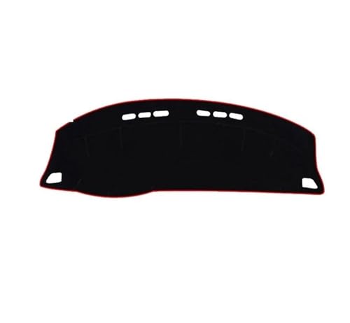 DFJOSF Armaturenbrett-Abdeckmatte Für Chevy Für Sail 2015-2019 Auto Armaturenbrettabdeckung Instrument Schreibtisch Sonnenschutzmatte Pad Zubehör Dashboard Matte(Red Side LHD) von DFJOSF