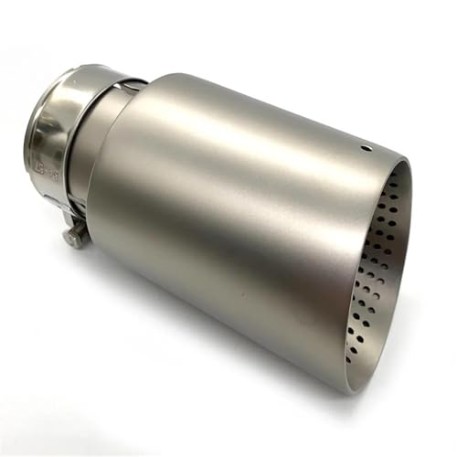 DFJOSF Auto-Endrohre 304 Matt-Edelstahl-Auto-Universal-Auspuffspitze Für Düse-einzelnes Schalldämpfer-Rohr 1PCS Auspuff Blende(IN 76MM-Out 89MM) von DFJOSF