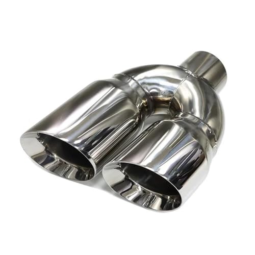 DFJOSF Auto-Endrohre Y-Form Dual-Auspuffspitze Universal-Schalldämpferspitze Edelstahl 2,8" Einlass-Endrohr 8,46" Auslassdüse Auspuff Blende(rechts) von DFJOSF