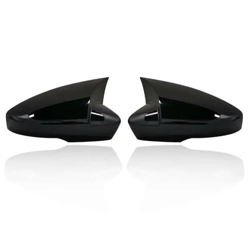 DFJOSF Auto Spiegelkappen Auto Rückspiegel Seitenspiegel Abdeckung Flügelkappe Außentür Gehäuse Shell Trim Für VW Für T-ROC 2017-2019 Rückspiegel Abdeckung(Schwarz glänzend) von DFJOSF
