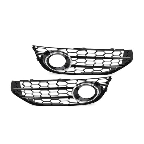 DFJOSF Kühlergrill 1 Paar Frontstoßstange Honeycomb Mesh Nebelscheinwerfer Kühlergrill Abdeckung für A4 für Allroad 2010-2016 glänzend schwarz ABS-Kunststoff Kühler(Chrome) von DFJOSF