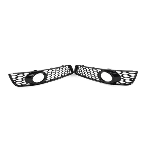 DFJOSF Kühlergrill 1 Paar Frontstoßstange Honeycomb Mesh Nebelscheinwerfer Kühlergrill Abdeckung mit Nebelscheinwerfer Loch für A3 8P 2009 2010 2011 2012 2013 Kühler(Schwarz) von DFJOSF