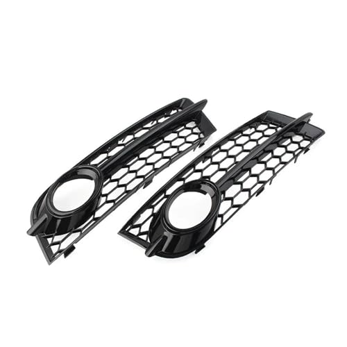 DFJOSF Kühlergrill 1 Paar glänzend schwarz Auto Frontstoßstange Honeycomb Mesh Nebelscheinwerfer Kühlergrill Abdeckung für TT 8J 2006-2014 Kühler(Glänzend schwarz) von DFJOSF