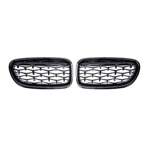 DFJOSF Kühlergrill Auto Front Niere Stoßstange Grill Gitter Diamant Racing Grille Für 5 Series F10 F11 F18 520 523 525 530i Für M5 10-17 Kühler(Schwarz glänzend) von DFJOSF