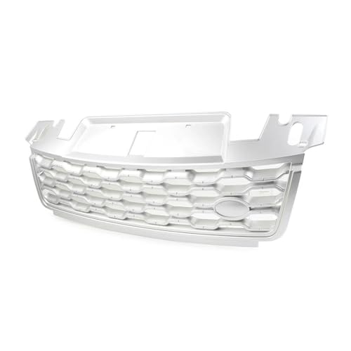 DFJOSF Kühlergrill Auto Front Raditor Oberen Kühlergrill ABS Mesh Grill Für Land Für Rover Für Range Für Rover Sport L494 2018 2019 2020 2021 Kühler(Silber) von DFJOSF