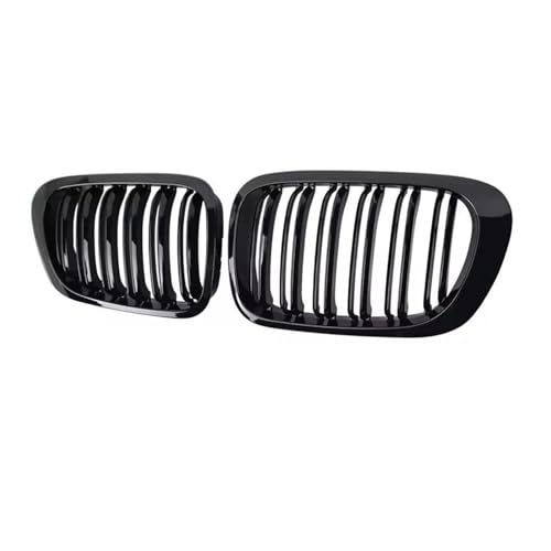 DFJOSF Kühlergrill Auto Frontstoßstange Nierengrill Schwarz glänzend für M Racing Grills Für 3er E46 4-Türer 4D 4DR 1998-200 Kühler(Schwarz glänzend) von DFJOSF