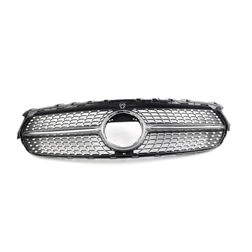 DFJOSF Kühlergrill Auto Vorderen Stoßfänger Haube Kühlergrill Diamant Grill Für Mercedes Für Benz B Klasse W247 B180 B200 B260 2020 2021 2022 Kühler(Silber) von DFJOSF