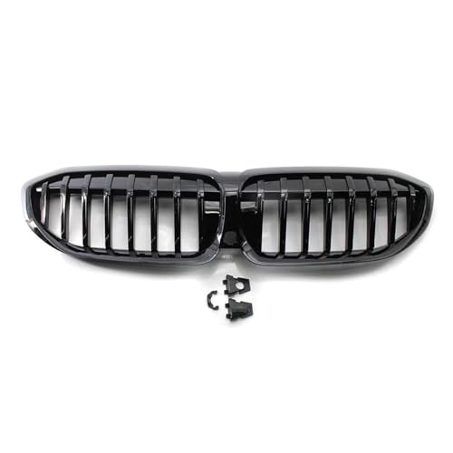 DFJOSF Kühlergrill Frontstoßstange Nieren-Einzellinien-Kühlergrill mit Kameraloch 51138072086 Für 3er G20 G21 2019-2022 Kühler(Glänzend schwarz) von DFJOSF