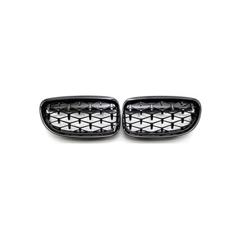 DFJOSF Kühlergrill Für E90 E91 318i 320i 325i 328i Diamant Grills Auto Niere Kühlergrill Front Stoßstange Racing Grill Gitter 2009-2012 Kühler(Schwarz glänzend) von DFJOSF