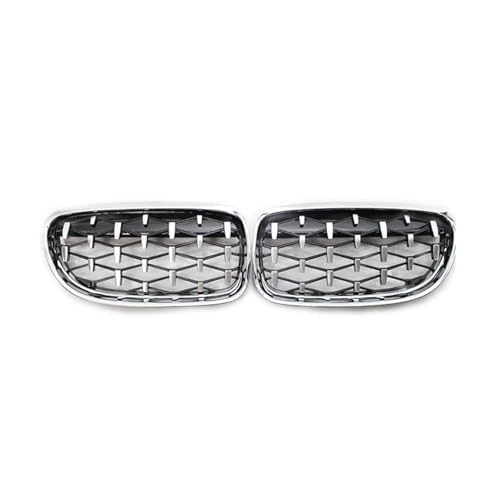 DFJOSF Kühlergrill Für E90 E91 318i 320i 325i 328i Diamant Grills Auto Niere Kühlergrill Front Stoßstange Racing Grill Gitter 2009-2012 Kühler(Silber) von DFJOSF