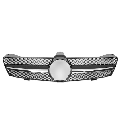 DFJOSF Vorderer Grillsatz Für Mercedes Für Benz CLS-Klasse W219 Cls350 Cls500 05-08 Amg Stil Oberen Kühlergrill Chrom Schwarz Diamanten Stil Front Stoßstange Grille(Chrome Black) von DFJOSF