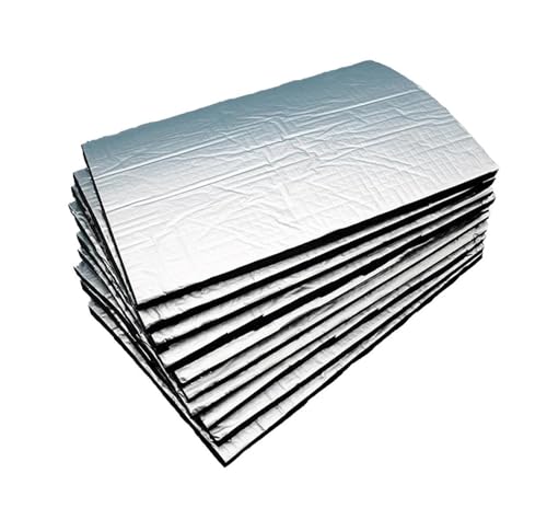 Insulation Pad 10/20 STÜCKE Automotive Isolierung Und Sound Pad 5mm Dicke Aluminiumfolie Baumwolle Auto Tür Motorhaube 25x18,5 cm Matte Auto Dämmung(20PCS) von DFJOSF