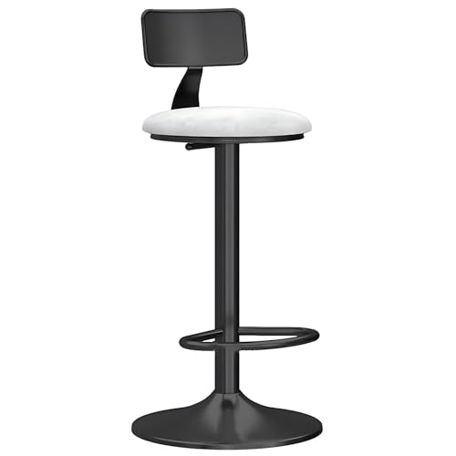 Counter Höhe Hocker Moderne Barhocker, Verstellbare Höhe Barstühle mit Rückenlehne und Fußstütze für Schönheit, Büro, Haus, Küche Drehbarer hoher Hocker Esszimmerstuhl (White,45-60cm(17.7-23.6'')) Counter Höhe Hocker Moderne Barhocker, Verstellbare Höhe Barstühle mit Rückenlehne und Fußstütze für Schönheit, Büro, Haus, Küche Drehbarer hoher Hocker Esszimmerstuhl (White,45-60cm(17.7-23.6'')) von DFKGLCRR