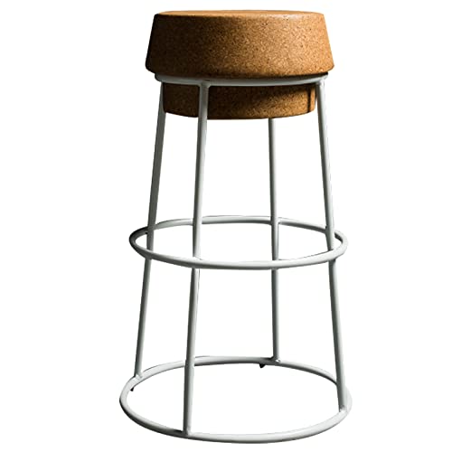 DFKGLCRR Barhocker Industrie Barhocker Stühle, 26/30in Sitzhöhe Barstühle, Pub Küche Frühstückstheke Haus hohe Hocker, 300lbs (White 1ps,25.6in/65cm) von DFKGLCRR