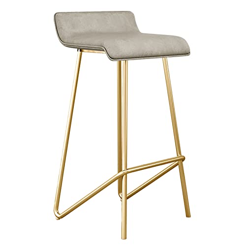 DFKGLCRR Barhocker Zähler Höhe Hocker mit zurück, gepolsterte Bar Stühle mit Kunstleder gepolstert und Fußstütze, Barhocker für Küchen Insel, rustikal, 330lbs (Gray 1ps,75cm/30in) von DFKGLCRR