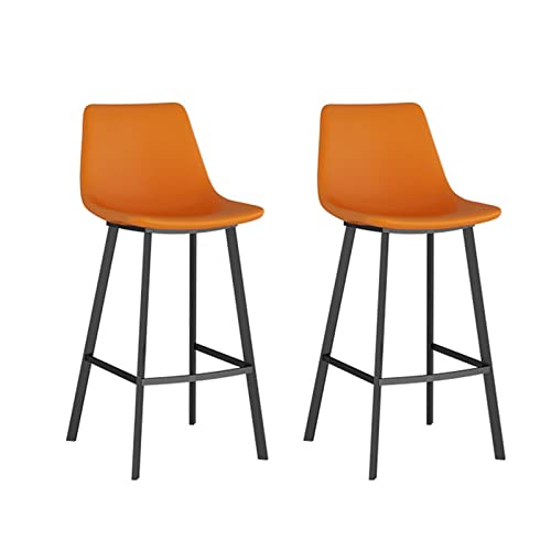 DFKGLCRR Barhocker in Thekenhöhe Set mit 2 Barhockern in Thekenhöhe aus Kunstleder Frühstücks-Küchenbarhocker Thekenhocker Kücheninselstühle von DFKGLCRR