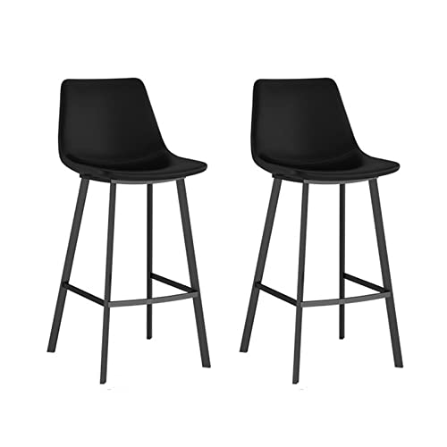 DFKGLCRR Barhocker in Thekenhöhe Set mit 2 Barhockern in Thekenhöhe aus Kunstleder Frühstücks-Küchenbarhocker Thekenhocker Kücheninselstühle von DFKGLCRR