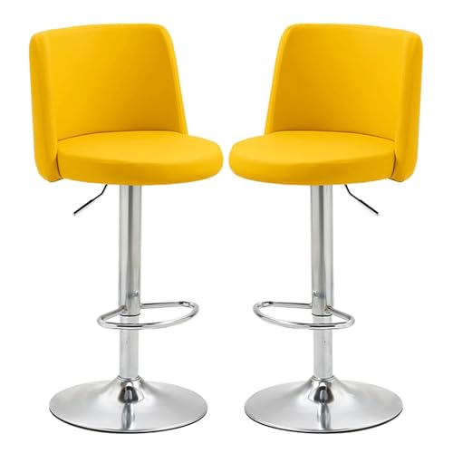 DFKGLCRR Counter Höhe Hocker Bar Stühle Satz von 2, Swivel Counter Höhe Barhocker, verstellbare Moderne Barhocker, PU Leder Küche Insel Hocker hoch zurück für Esszimmer, Bistro DFKGLCRR Counter Höhe Hocker Bar Stühle Satz von 2, Swivel Counter Höhe Barhocker, verstellbare Moderne Barhocker, PU Leder Küche Insel Hocker hoch zurück für Esszimmer, Bistro von DFKGLCRR