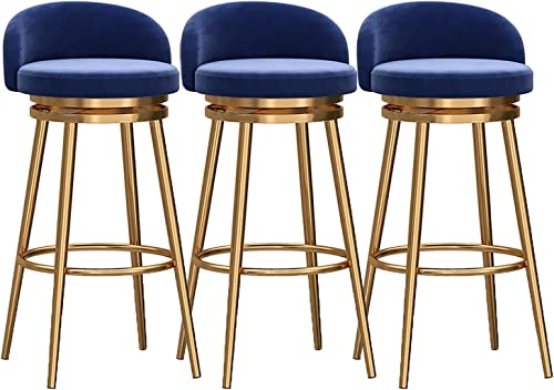 DFKGLCRR Drehbarer Barhocker, 3er-Set Drehbare Frühstücks-Küchenbarhocker Pub-Barhocker Samt-Barstuhl für Küche, Esszimmer und Wohnzimmer DFKGLCRR Drehbarer Barhocker, 3er-Set Drehbare Frühstücks-Küchenbarhocker Pub-Barhocker Samt-Barstuhl für Küche, Esszimmer und Wohnzimmer von DFKGLCRR