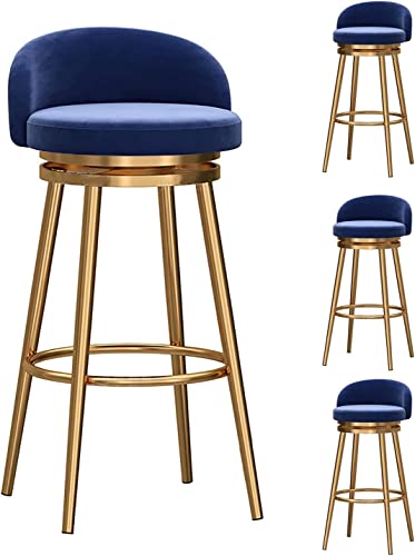 DFKGLCRR Drehbarer Barhocker, 4er-Set Drehbare Frühstücks-Küchen-Barhocker Pub-Barhocker Samt-Barstuhl für Küche, Esszimmer und Wohnzimmer DFKGLCRR Drehbarer Barhocker, 4er-Set Drehbare Frühstücks-Küchen-Barhocker Pub-Barhocker Samt-Barstuhl für Küche, Esszimmer und Wohnzimmer von DFKGLCRR