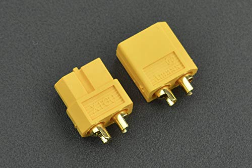 DFRobot Gold Plated XT60 Male & Female Bullet Connector, Hochwertiger vergoldeter XT60-Kugelstecker und -Buchse von DFRobot