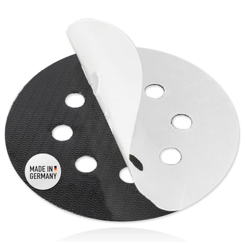 DFS Klettscheibe selbstklebend 125mm 8 Loch - Ersatzklett/Klett-Ersatz zum reparieren von Schleifteller, Polierteller, Stützteller von DFS