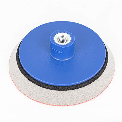 Schleifteller 125 mm KLETT für Winkelschleifer mit M14 | EXTRA WEICH Schaum | Polierteller für Schleifscheiben/Polierschwämme - Stützteller in allen Größen - DFS Schleifteller 125 mm KLETT für Winkelschleifer mit M14 | EXTRA WEICH Schaum | Polierteller für Schleifscheiben/Polierschwämme - Stützteller in allen Größen - DFS von DFS